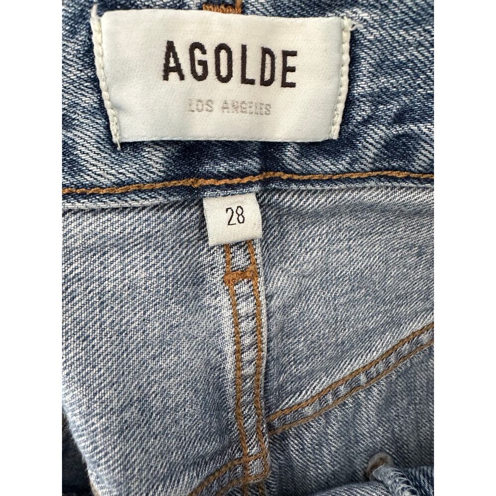 AGOLDE Valeria Jean Sz 28 Baggy Oversized Distressed Hem Denim Wide Leg - Picture 7 of 9